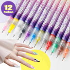 🎨Kreatives Nageldesign-Set mit 12 Farben – geeignet für Nageldesign-Begeisterte jeden Alters