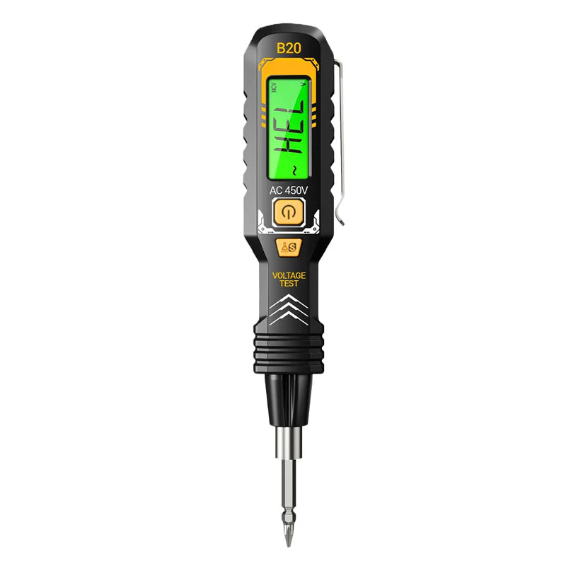 ⚡ 50% RABATT! 🔍 Berührungsloser Spannungsprüfer – AC 12-1000V. LCD-Anzeige mit Beleuchtung & Akustische/Visuelle Warnung 🛡️