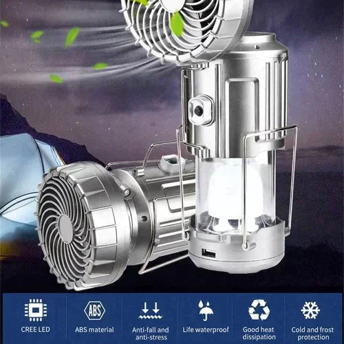 🔥Solange der Vorrat reicht 40 % Rabatt!🎉Tragbare LED-Campinglampe mit Ventilator(Sommer-Sonderangebot)