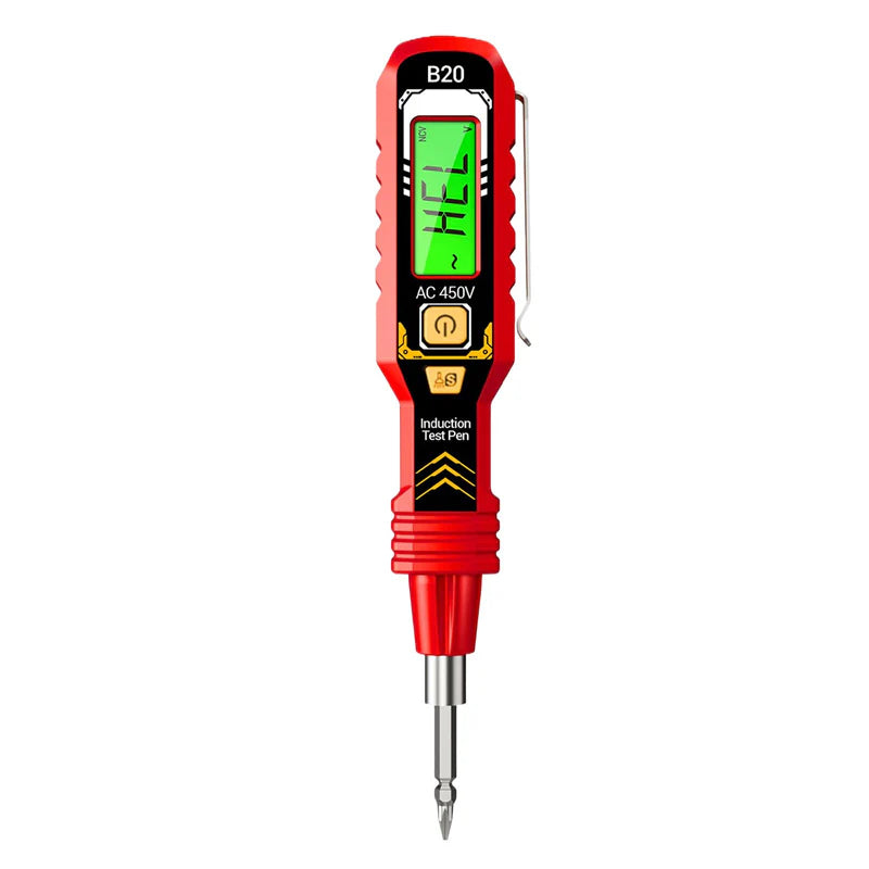 ⚡ 50% RABATT! 🔍 Berührungsloser Spannungsprüfer – AC 12-1000V. LCD-Anzeige mit Beleuchtung & Akustische/Visuelle Warnung 🛡️