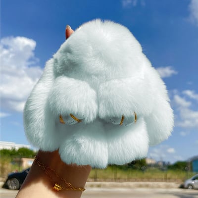 🔥Solange der Vorrat reicht 40 % Rabatt!🎉Handgemachte weiche Bunny PomPom-Anhänger