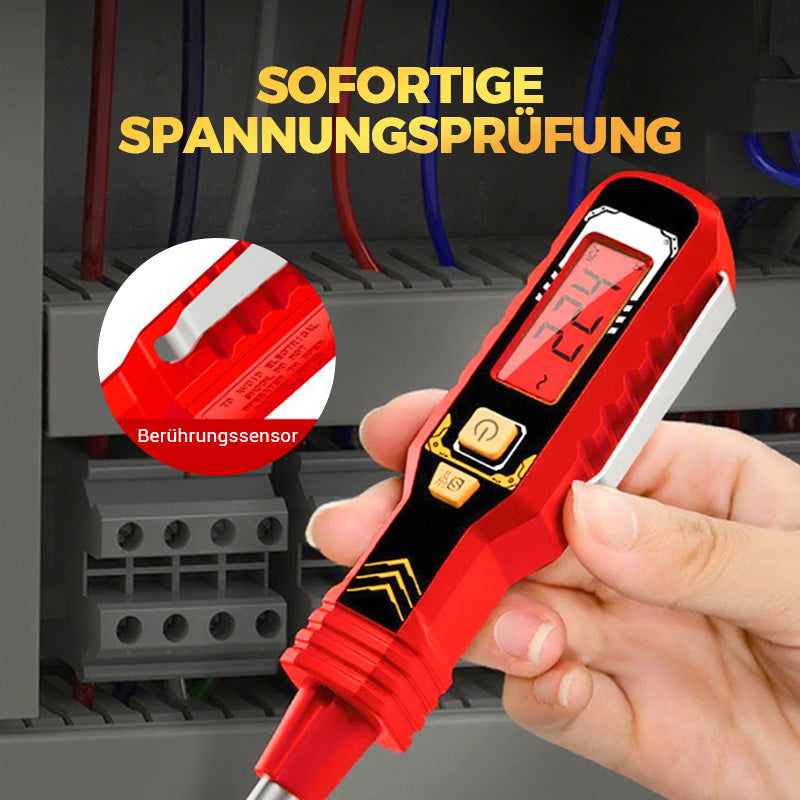 ⚡ 50% RABATT! 🔍 Berührungsloser Spannungsprüfer – AC 12-1000V. LCD-Anzeige mit Beleuchtung & Akustische/Visuelle Warnung 🛡️