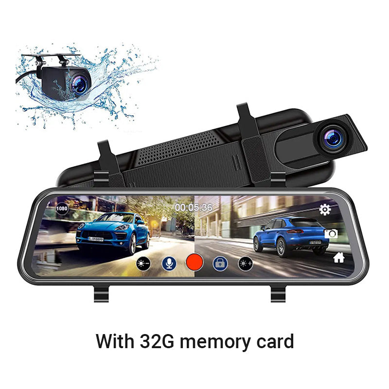 👁️10-Zoll-Rückfahrkamera & Dashcam mit vollem Touchscreen – 1296P HD-Nachtsicht. Dual-Objektiv – ideal für sicheres Fahren & Parken🚗📹