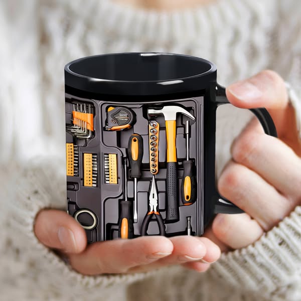 🏆Letzter Tag im Angebot: 50 % Rabatt ✨🔨Lustiger Kaffeebecher – Werkzeugkasten-Set für Mechaniker☕