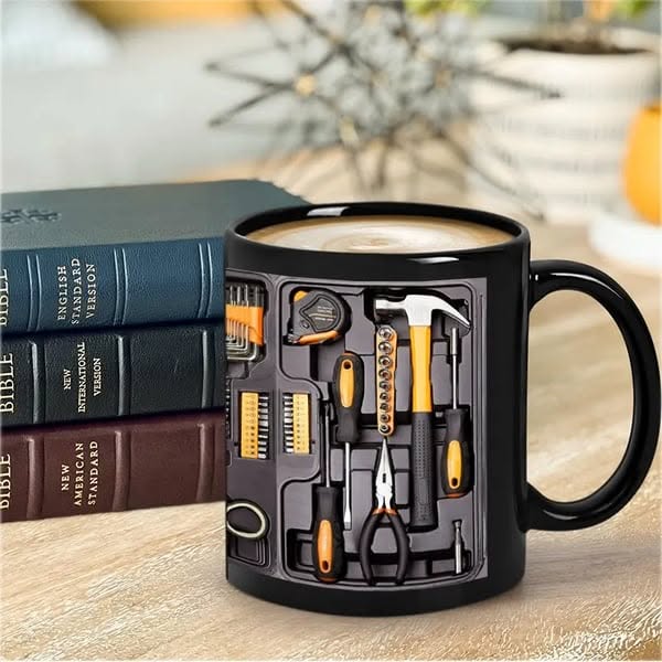 🏆Letzter Tag im Angebot: 50 % Rabatt ✨🔨Lustiger Kaffeebecher – Werkzeugkasten-Set für Mechaniker☕