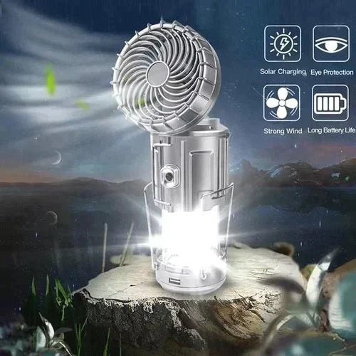 🔥Solange der Vorrat reicht 40 % Rabatt!🎉Tragbare LED-Campinglampe mit Ventilator(Sommer-Sonderangebot)