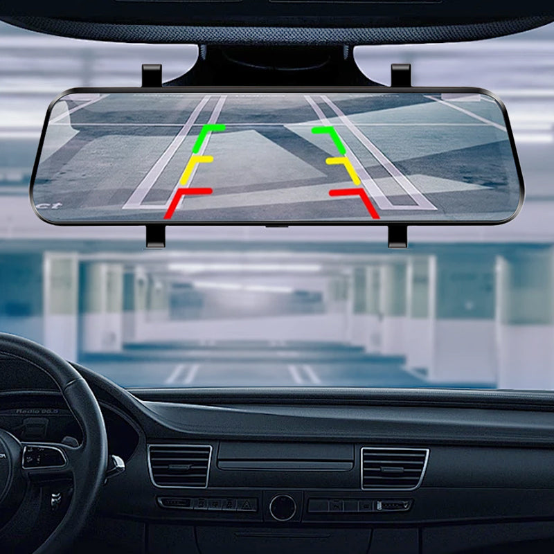 👁️10-Zoll-Rückfahrkamera & Dashcam mit vollem Touchscreen – 1296P HD-Nachtsicht. Dual-Objektiv – ideal für sicheres Fahren & Parken🚗📹