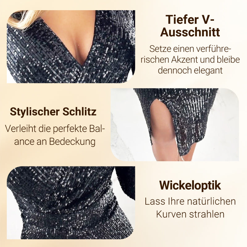 🎅Weihnachtsverkauf 50% Rabatt🎄Sexy Paillettenkleid im Bodycon-Stil✨