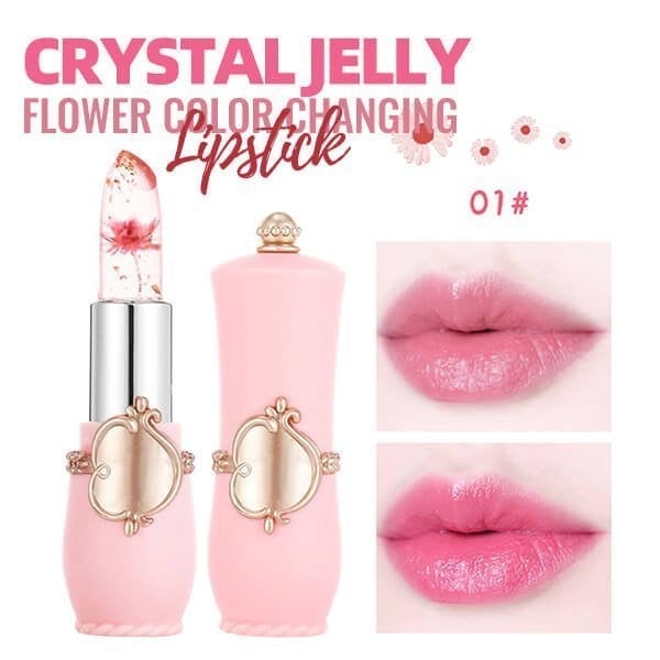 🔥Solange der Vorrat reicht 40 % Rabatt!🎉Kristall-Gelee-Blume Farbwechselnder Lippenstift💄