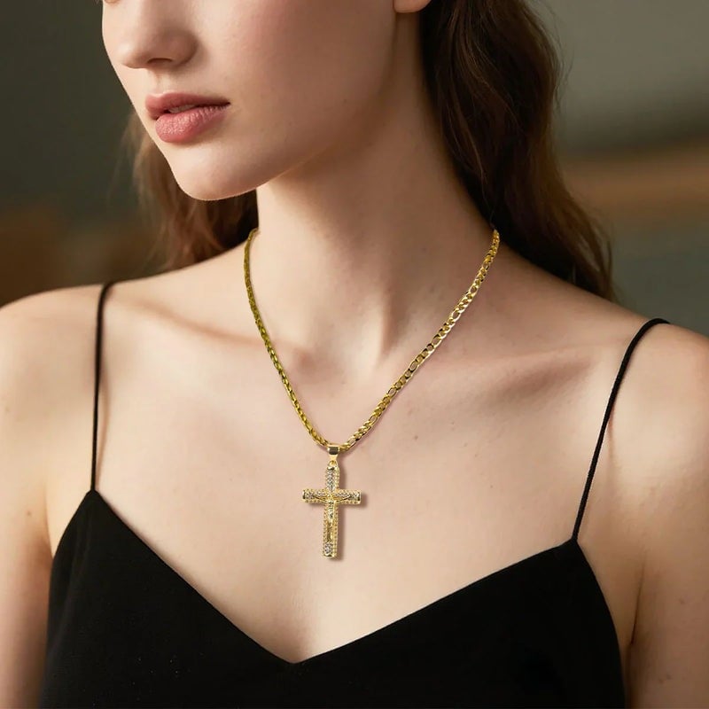 🎁Früher Weihnachts-Hot-Sale – 48% RABATT! 🎅✝️Jesus-Kruzifix-Anhänger-Halskette
