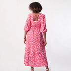 🏖️LETZTER TAG DES AUSVERKAUFS: 55 % RABATT!!🎀🌸Damenkleid mit V-Ausschnitt und Druck