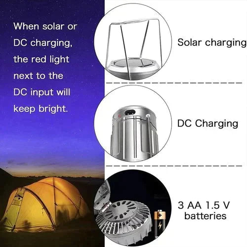 🔥Solange der Vorrat reicht 40 % Rabatt!🎉Tragbare LED-Campinglampe mit Ventilator(Sommer-Sonderangebot)
