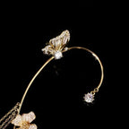 💕Valentinstags Special - 50% Rabatt💕Schlichte Ohrclips mit Schmetterlings- und Blumenmotiv & Quasten – Elegant & bequem. ohne Ohrloch 🌸🦋