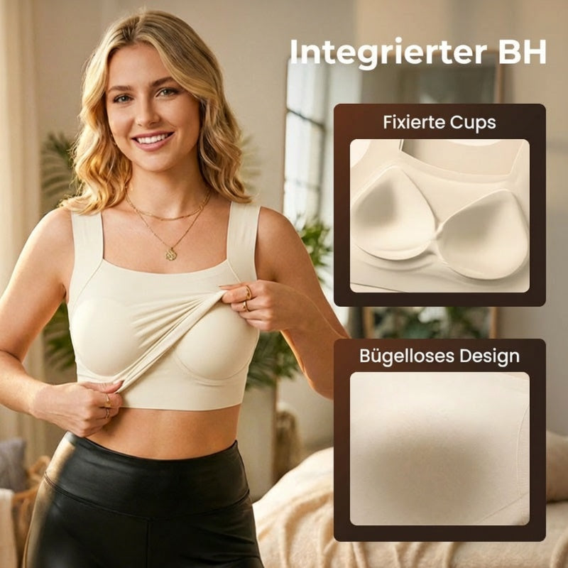 👚 50% RABATT! 🔥 Damen Thermo-Tanktop mit U-Ausschnitt – Integrierter BH. Nahtlos & Perfekt zum Unterziehen 🏃‍♀️