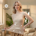👚 50% RABATT! 🔥 Damen Thermo-Tanktop mit U-Ausschnitt – Integrierter BH. Nahtlos & Perfekt zum Unterziehen 🏃‍♀️