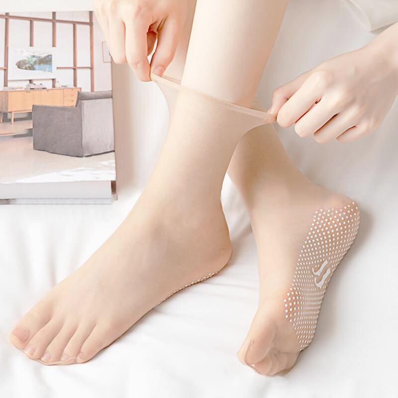 Rutschfeste. Unsichtbare Crystal Silk Socks