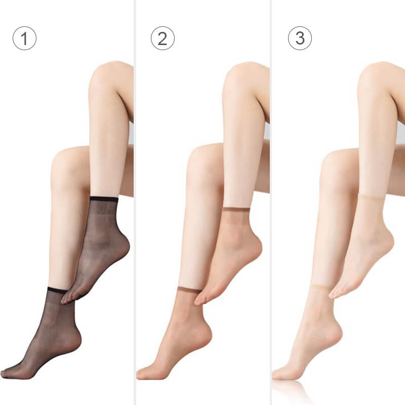 Rutschfeste. Unsichtbare Crystal Silk Socks