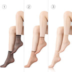 Rutschfeste. Unsichtbare Crystal Silk Socks