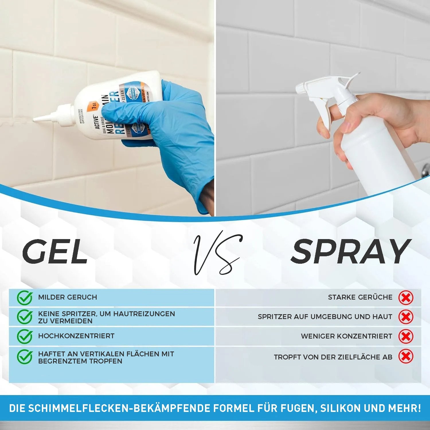 🦠 KAUFE 2. ERHALTE 1 GRATIS! 🛁 Schimmelentferner-Gel – Starke Formel. Bürste Inklusive & Wirksam in Dusche und Fugen 🧽✨