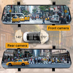 👁️10-Zoll-Rückfahrkamera & Dashcam mit vollem Touchscreen – 1296P HD-Nachtsicht. Dual-Objektiv – ideal für sicheres Fahren & Parken🚗📹