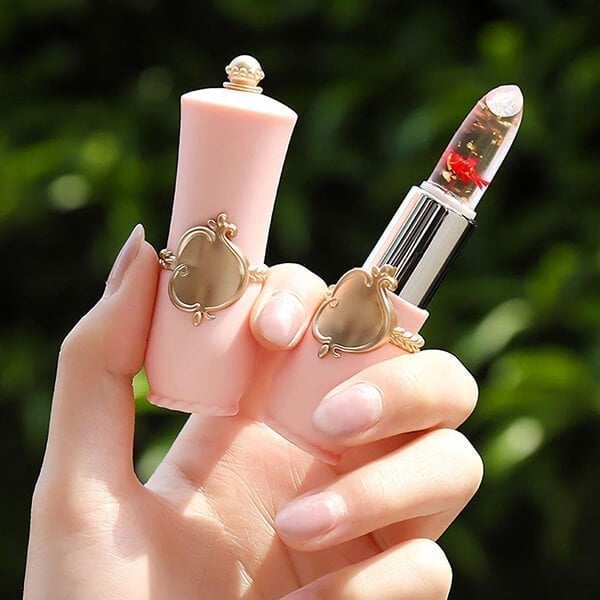 🔥Solange der Vorrat reicht 40 % Rabatt!🎉Kristall-Gelee-Blume Farbwechselnder Lippenstift💄