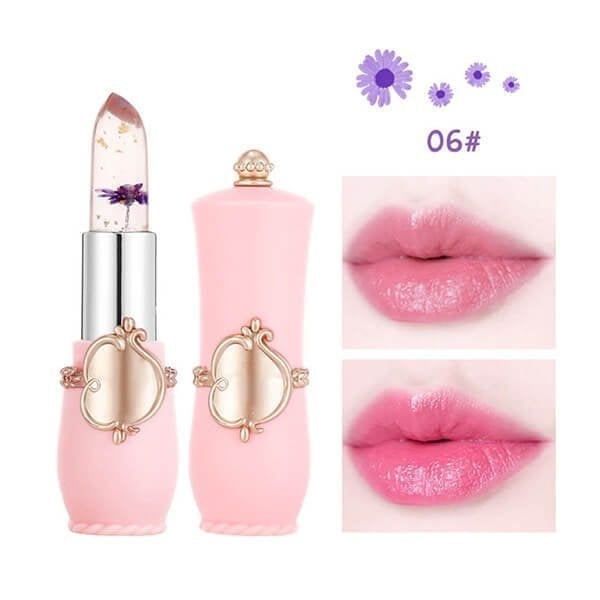 🔥Solange der Vorrat reicht 40 % Rabatt!🎉Kristall-Gelee-Blume Farbwechselnder Lippenstift💄