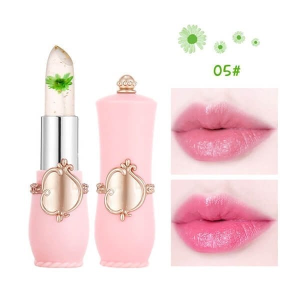 🔥Solange der Vorrat reicht 40 % Rabatt!🎉Kristall-Gelee-Blume Farbwechselnder Lippenstift💄