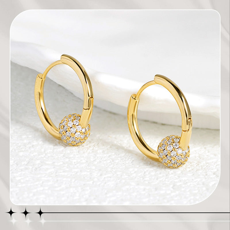 💫 LIMITED-TIME 50% RABATT! 👑 Goldene Kugelohrringe – Zart. Leicht & Zeitlos Elegant ✨