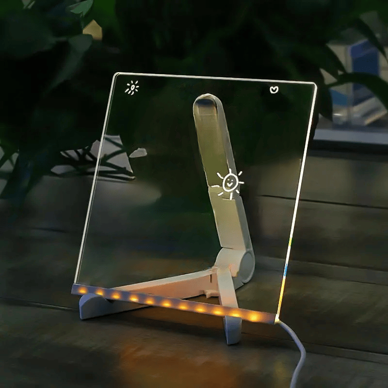 🎄Weihnachtsaktion  🎁Kreatives wiederbeschreibbares Acryl-LED-Nachrichtenschild(kommt mit 7 Stiften)