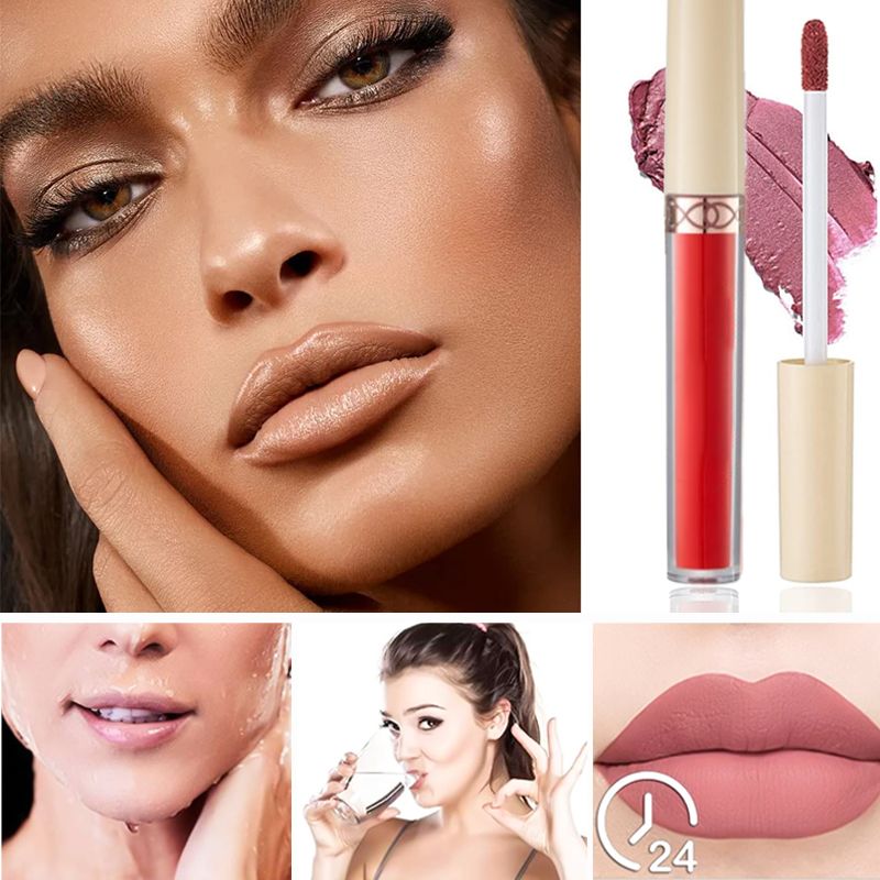 🔥Solange der Vorrat reicht 40 % Rabatt!🎉12 Farben Samtiger. matter Flüssig-Lippenstift