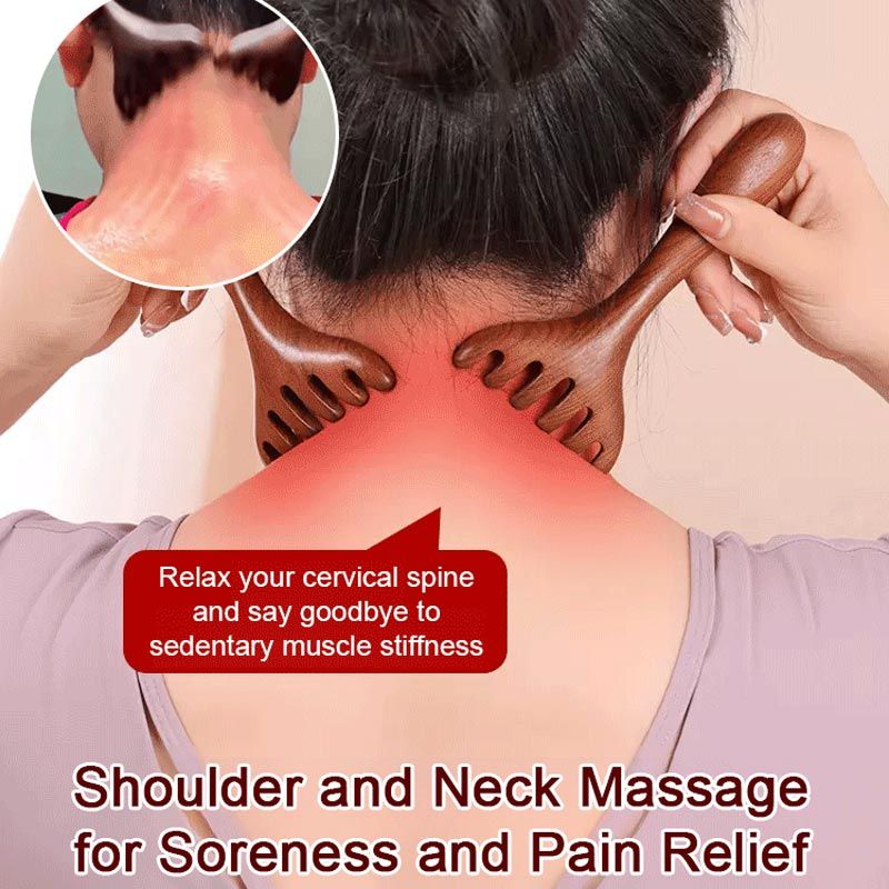 🔥Solange der Vorrat reicht 40 % Rabatt!🎉Massagekamm mit sechs Zinken für die Meridiane