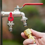 💥 -50% AKTION 🔥 Doppel-Auslauf Wasserhahn für den Garten 🚰 aus Edelstahl – langlebig. stabil & praktisch regelbar