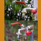 💥 -50% AKTION 🔥 Doppel-Auslauf Wasserhahn für den Garten 🚰 aus Edelstahl – langlebig. stabil & praktisch regelbar