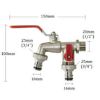 💥 -50% AKTION 🔥 Doppel-Auslauf Wasserhahn für den Garten 🚰 aus Edelstahl – langlebig. stabil & praktisch regelbar