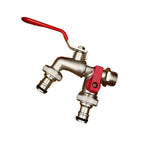💥 -50% AKTION 🔥 Doppel-Auslauf Wasserhahn für den Garten 🚰 aus Edelstahl – langlebig. stabil & praktisch regelbar