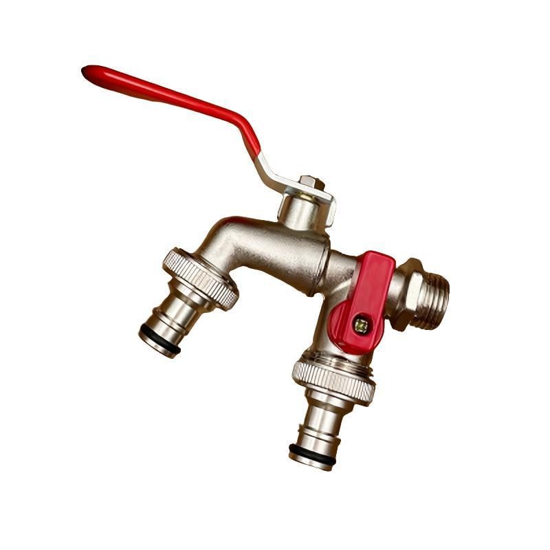 💥 -50% AKTION 🔥 Doppel-Auslauf Wasserhahn für den Garten 🚰 aus Edelstahl – langlebig. stabil & praktisch regelbar