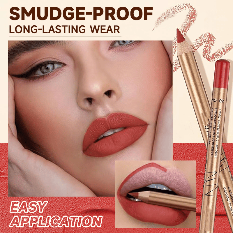🔥Solange der Vorrat reicht 40 % Rabatt!🎉12-farbiges. wischfestes Lipliner-Stift-Set