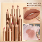 🔥Solange der Vorrat reicht 40 % Rabatt!🎉12-farbiges. wischfestes Lipliner-Stift-Set
