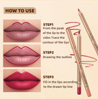 🔥Solange der Vorrat reicht 40 % Rabatt!🎉12-farbiges. wischfestes Lipliner-Stift-Set