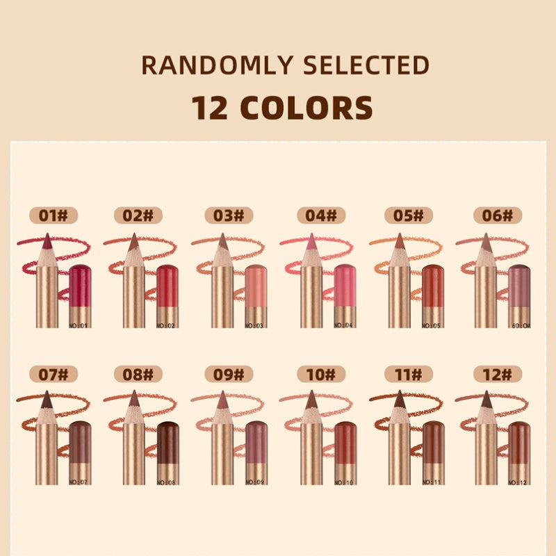 🔥Solange der Vorrat reicht 40 % Rabatt!🎉12-farbiges. wischfestes Lipliner-Stift-Set
