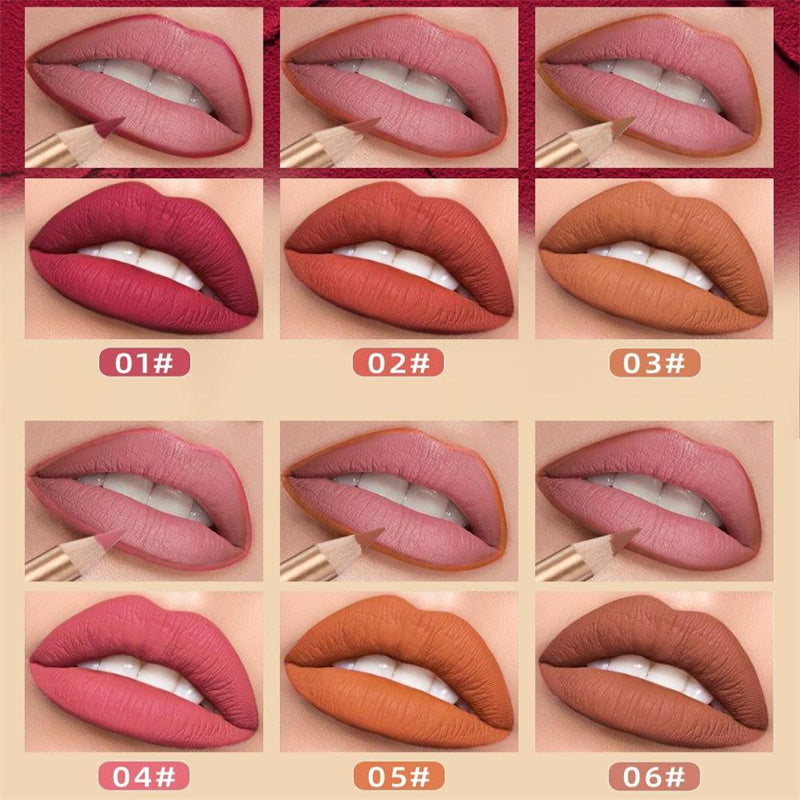 🔥Solange der Vorrat reicht 40 % Rabatt!🎉12-farbiges. wischfestes Lipliner-Stift-Set