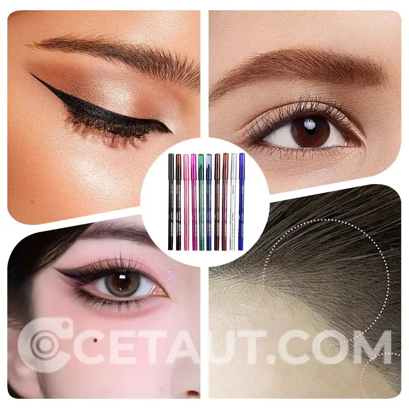 🔥✨ Begrenzte Zeit 50% Rabatt - 10 farbenfrohe Gel-Eyeliner (Ultra lang anhaltend. leuchtende Farben)