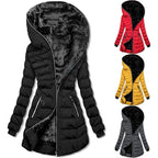 ❄️ LETZTER TAG IM ANGEBOT - 50% RABATT 💖 Damen Kapuzen-Mantel mit Plüschfutter