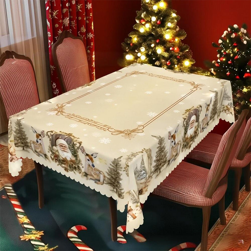 🎅Solange der Vorrat reicht 40 % Rabatt!🎄Freudige festliche klassische Weihnachtstischdecke