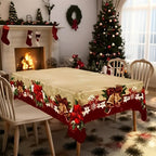 🎅Solange der Vorrat reicht 40 % Rabatt!🎄Freudige festliche klassische Weihnachtstischdecke