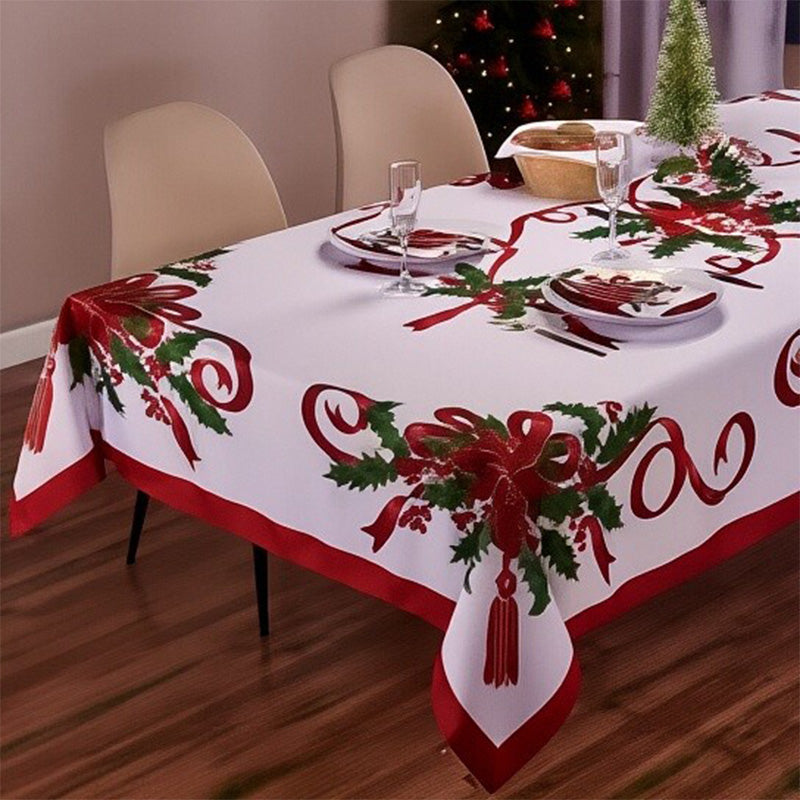 🎅Solange der Vorrat reicht 40 % Rabatt!🎄Freudige festliche klassische Weihnachtstischdecke