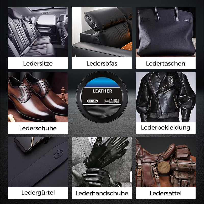 🧼 KAUFEN 2 ERHALTEN 1! ✨ Reinigungs- & Pflegecreme für Leder - Tiefenreinigung mit Natürlichen Ölen für Möbel. Autositze & Accessoires 🛋️🌟