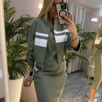 ❄️LETZTER TAG – 49% RABATT 💖 Damen-Set aus Stehkragenjacke und Kleid
