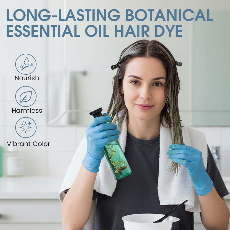 🌿 50% RABATT JETZT! 🔥 Langlebige Haarfarbe mit Ätherischen Ölen - Sanft zur Kopfhaut & Strahlender Glanz. perfekt für Natürliche Grauabdeckung ✨