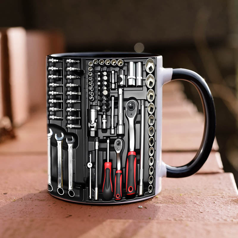 🏆Letzter Tag im Angebot: 50 % Rabatt ✨🔨Lustiger Kaffeebecher – Werkzeugkasten-Set für Mechaniker☕